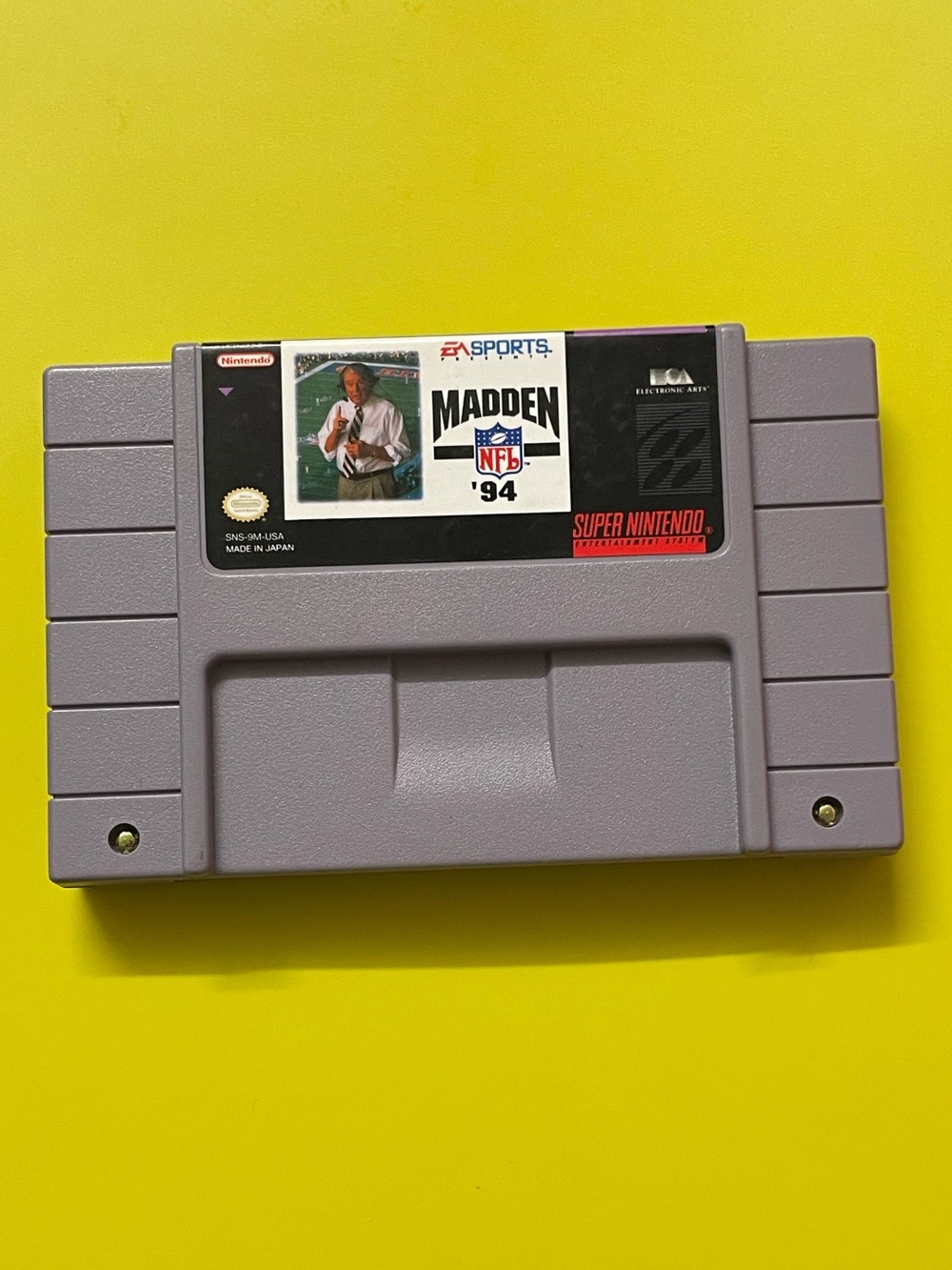 SUPER NINTENDO-(SNES) Entertainment System Madden NFL '94 game cartridge